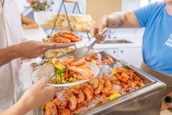 Delicious buffet lunch